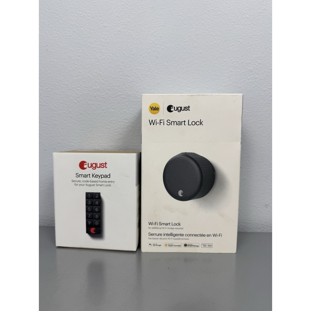 August Wi-Fi Smart Lock Matte Black ASL-05 Sealed 4th Generation w/ Keypad NIB